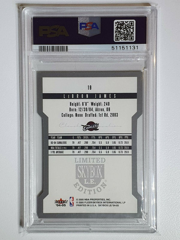 2004 Skybox Limited Edition Lebron James #19 Die Cut - PSA 9 (POP 24)