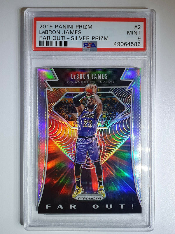 2019 Panini Prizm Lebron James #2 Far Out Silver Prizm - PSA 9