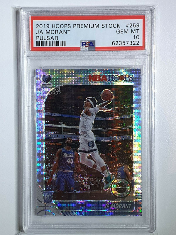 2019 Hoops Premium Stock Ja Morant Rookie #259 PULSAR Prizm - PSA 10