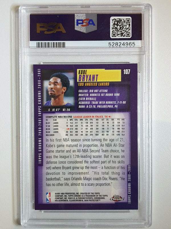 2000 Topps Chrome Kobe Bryant #107 - PSA 9 (Low POP)