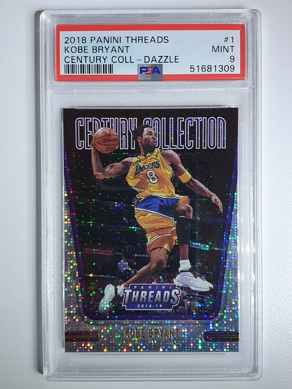 2018 Panini Threads Kobe Bryant #1 Century Collection Dazzle - PSA 9 (POP 10)