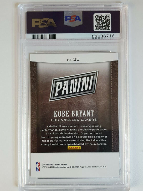 2016 Panini Black Kobe Bryant #25 FUTURE FRAMES /99 - PSA 9 (POP 5 None Higher)