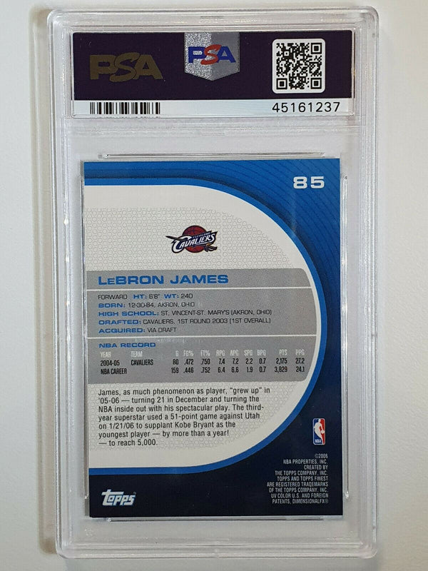 2005 Topps Finest Lebron James #85 - PSA 9 (Low POP)