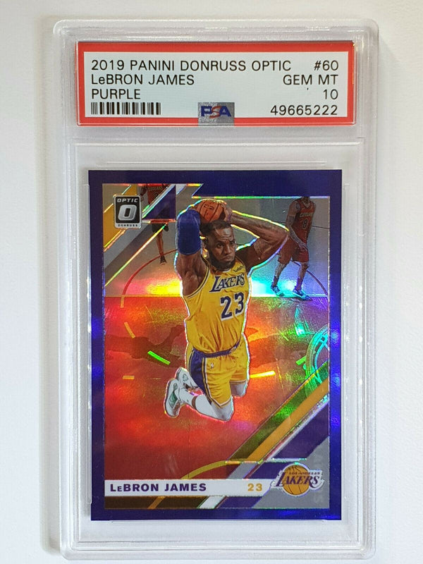 2019 Donruss Optic Lebron James #60 Purple Prizm - PSA 10 (Low POP)