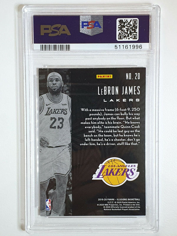 2019 Panini Illusions Lebron James #20 Trophy Collection ORANGE - PSA 9 (POP 5)