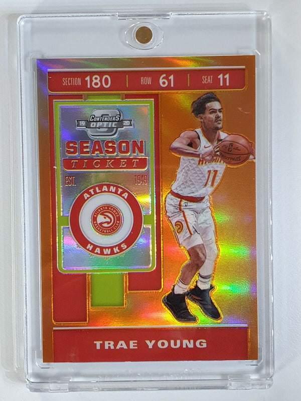 2019 Contenders Optic Trae Young #42 Orange Prizm /49 - Ready for Grading