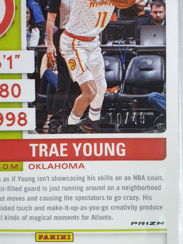 2019 Contenders Optic Trae Young #42 Orange Prizm /49 - Ready for Grading