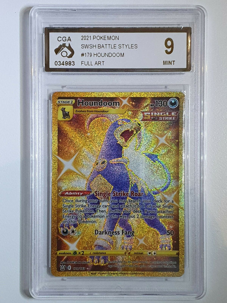 gold houndoom pokemon card 2021 Secret 179/163 Battle Styles Full Art Size:24x18 in / 60x45 cm Series_Sword & Shield Series If heads Card News] Beast -