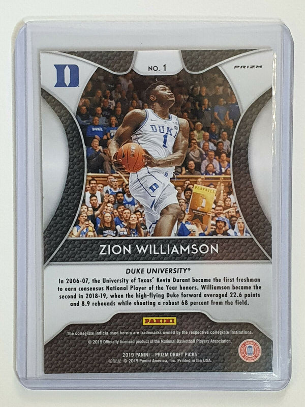 2019 Panini Prizm Draft Picks Zion Williamson Rookie #1 RED - Ready to Grade