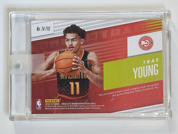 2018 Absolute Trae Young Rookie Patch Auto /25 Quad Jersey/Ball RPA - Very Rare