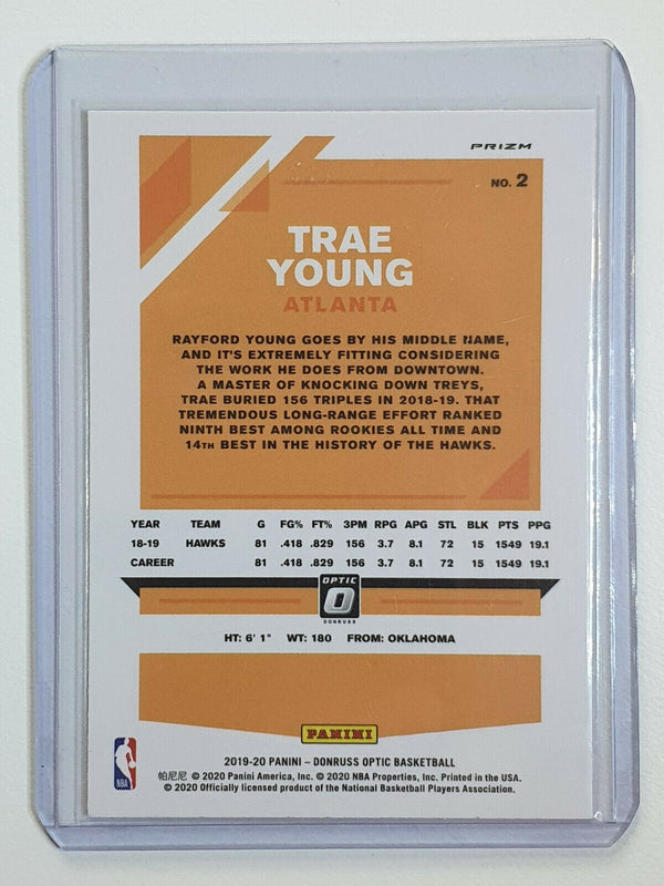 2019 Donruss Optic Trae Young #2 Silver Holo Prizm - Ready for Grading