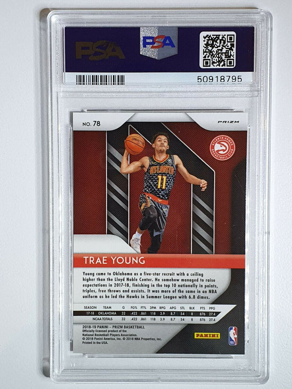 2018 Panini Prizm Trae Young Rookie #78 RED ICE RC - PSA 9