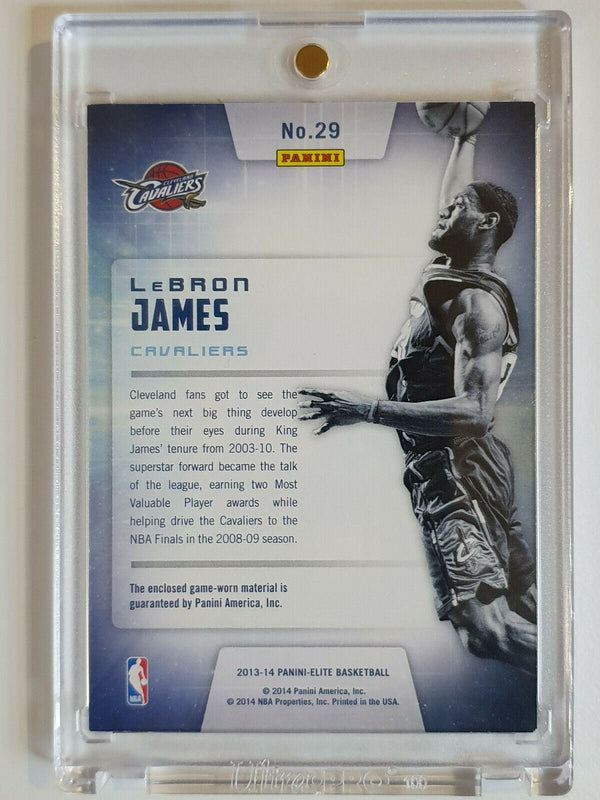 2013 Panini Elite Lebron James #29 Game Worn Jersey - Good Condition