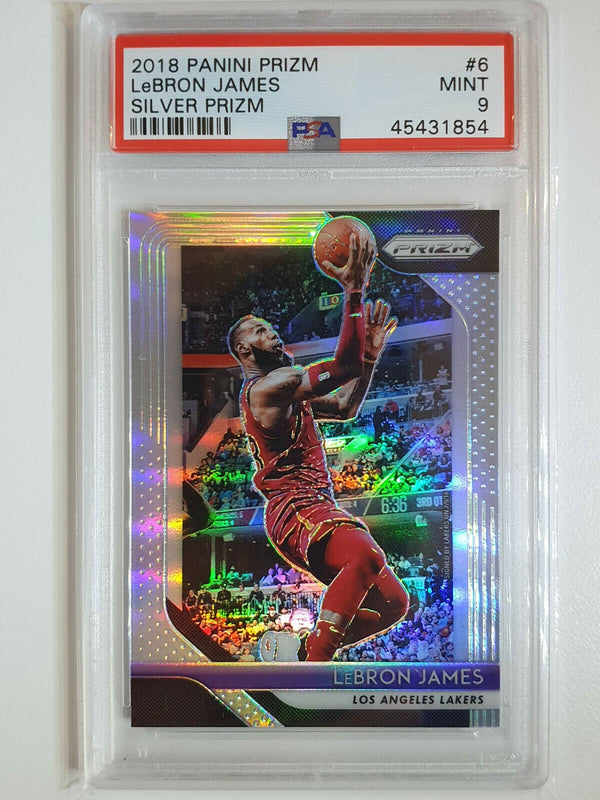 2018 Panini Prizm Lebron James #6 SILVER Holo - PSA 9