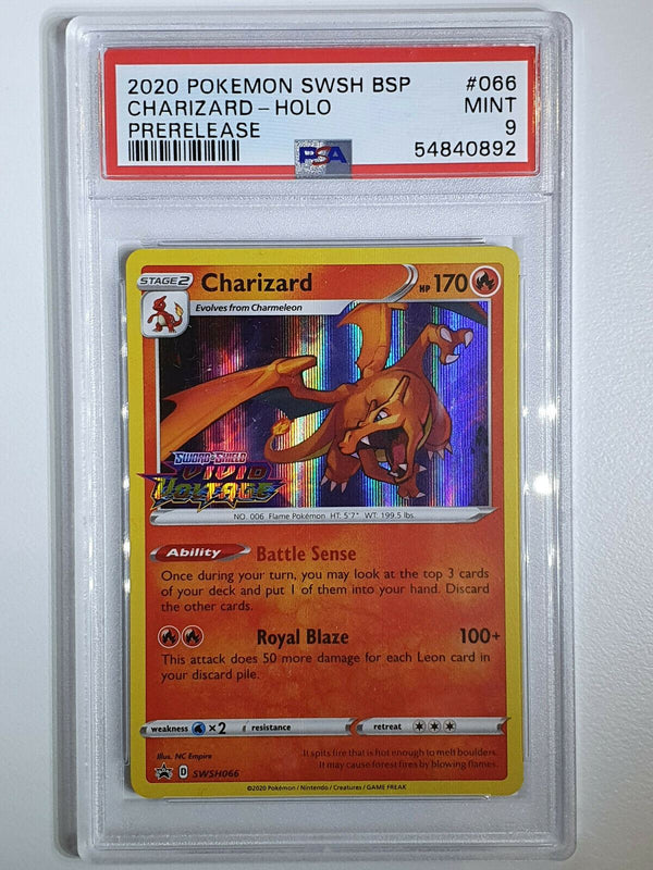 2020 Charizard Holo Prerelease Promo SWSH066 Vivid Voltage - PSA 9