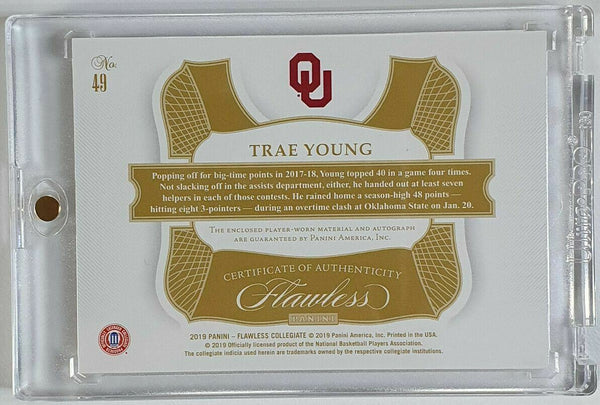 2018-19 Flawless Trae Young ROOKIE PATCH AUTO (RPA) 11/20 JERSEY NUMBER