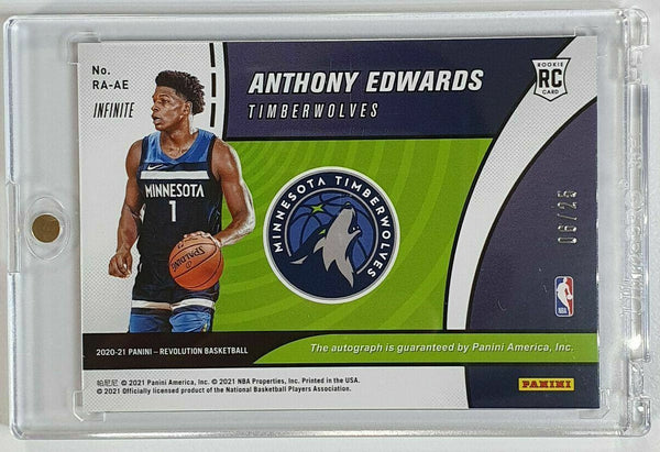 2021 Revolution Anthony Edwards Rookie Auto INFINITE /25 Holo RC Autograph