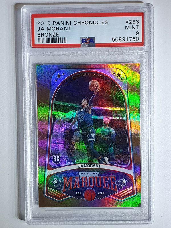 2019 Chronicles Ja Morant Rookie #253 Marquee BRONZE Prizm - PSA 9