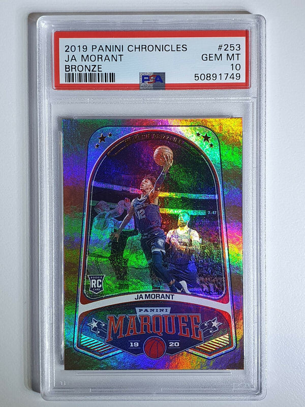 2019 Chronicles Ja Morant Rookie #253 Marquee BRONZE Prizm - PSA 10