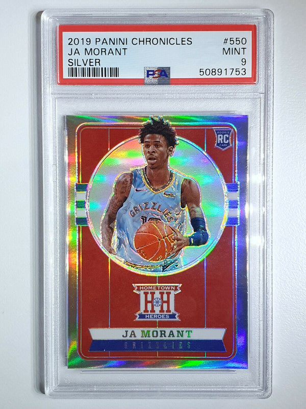 2019 Chronicles Ja Morant Rookie #550 Hometown Heroes SILVER Prizm - PSA 9