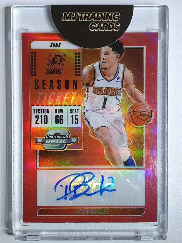 2018 Contenders Optic Devin Booker #VT-DBK AUTO RED Prizm /49 - Ready to Grade