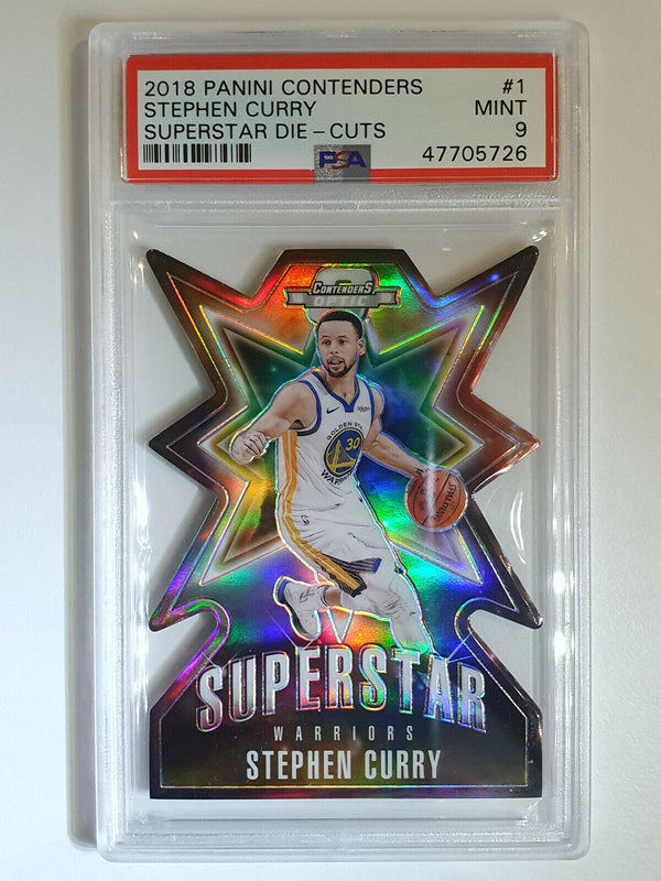 2018 Panini Contenders Stephen Curry #1 Superstar Die-Cuts Holo - PSA 9