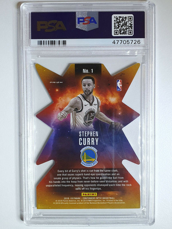 2018 Panini Contenders Stephen Curry #1 Superstar Die-Cuts Holo - PSA 9