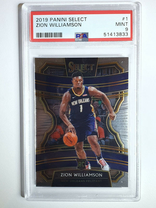 2019 Panini Select #1 Zion Williamson Rookie RC - PSA 9