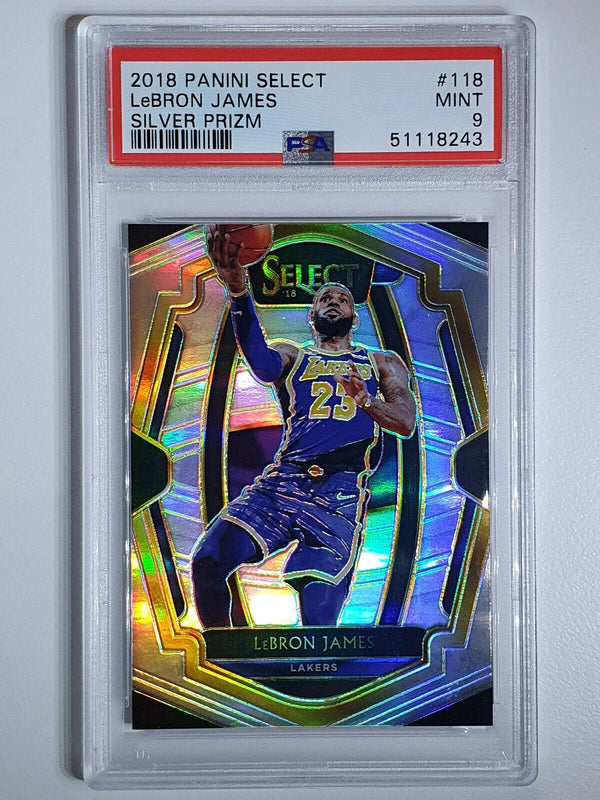 2018 Panini Select Lebron James #118 Silver Premier Level - PSA 9