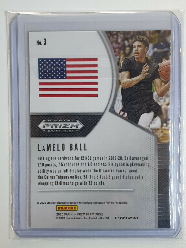 2020 Prizm Draft Picks Lamelo Ball Rookie #3 Fast Break Disco - Ready to Grade