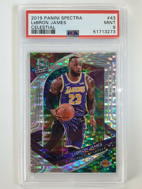 2019 Panini Spectra Lebron James #43 CELESTIAL Prizm /99 - PSA 9