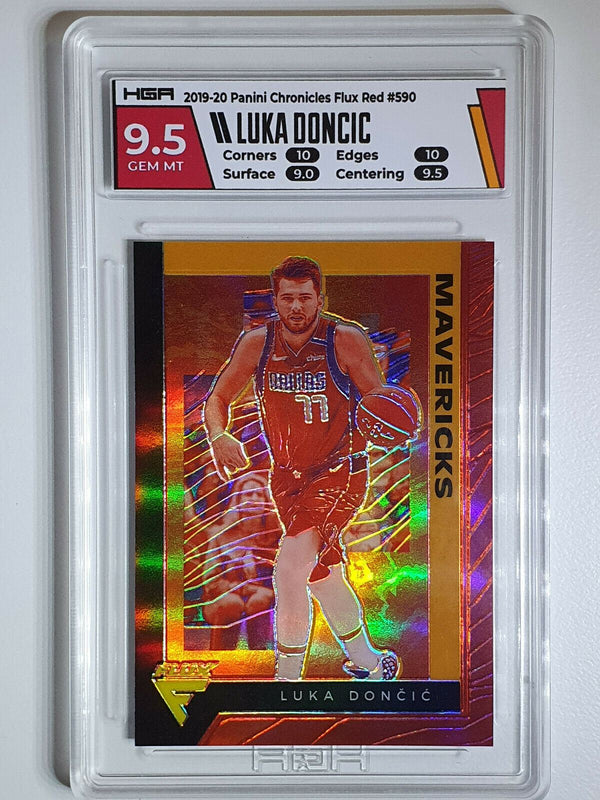 2019-20 Chronicles Luka Doncic #590 FLUX RED Prizm /149 - HGA 9.5 (PSA Regrade?)