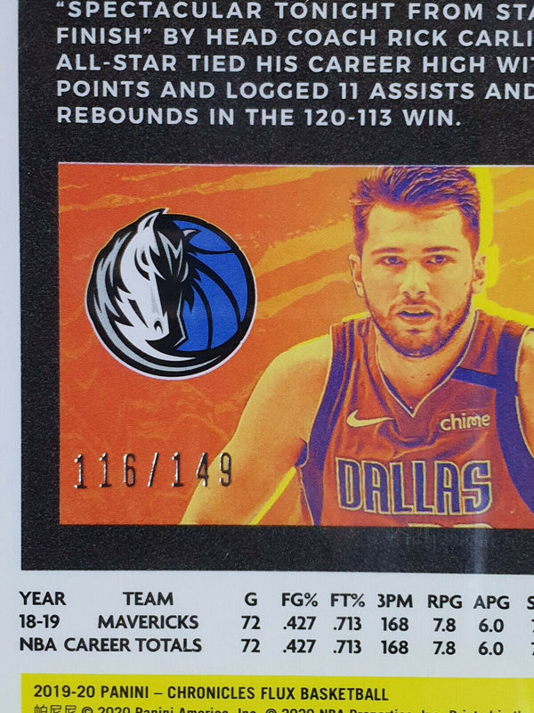 2019-20 Chronicles Luka Doncic #590 FLUX RED Prizm /149 - HGA 9.5 (PSA Regrade?)