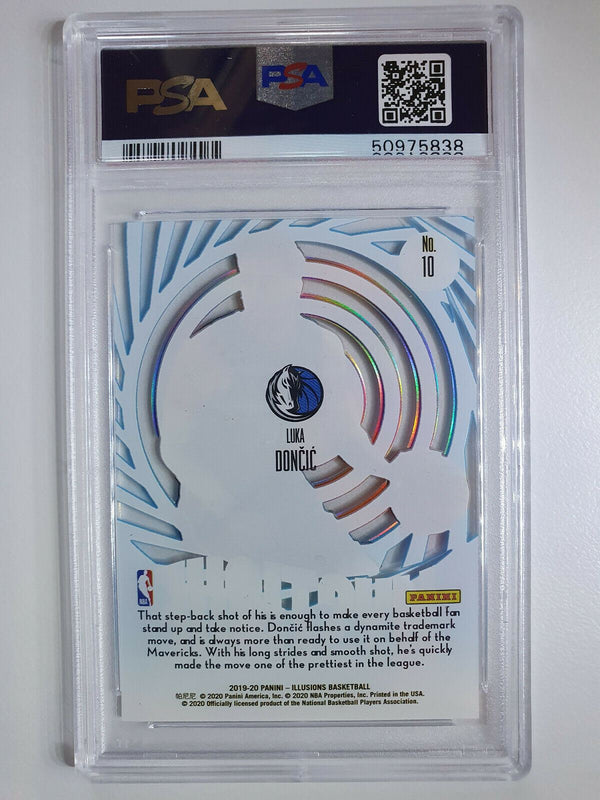 2019-20 Panini Illusions Luka Doncic #10 Mystique SAPPHIRE - PSA 9 (POP 21)