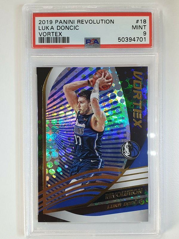 2019-20 Panini Revolution Luka Doncic #18 VORTEX - PSA 9 (Low POP)