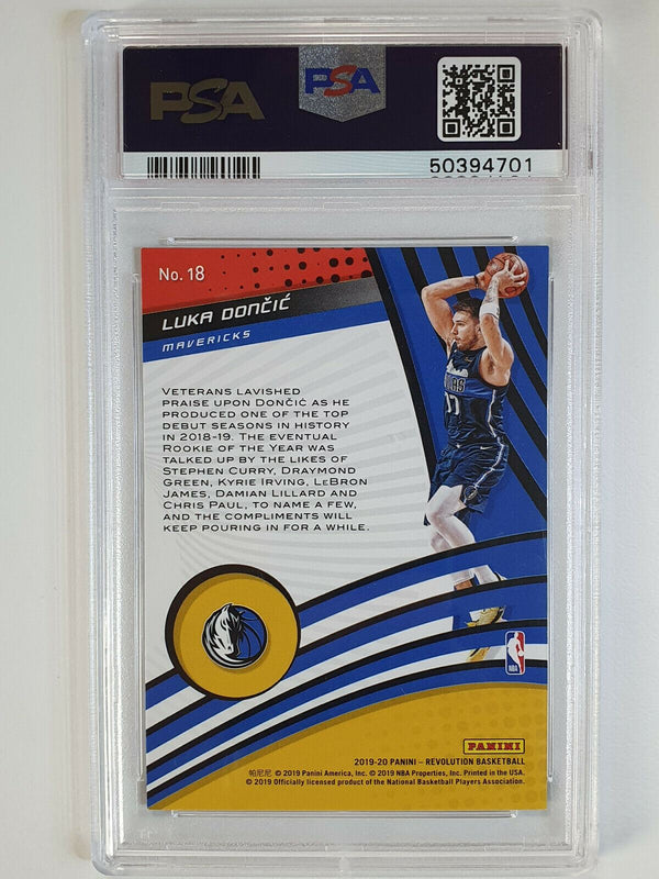 2019-20 Panini Revolution Luka Doncic #18 VORTEX - PSA 9 (Low POP)