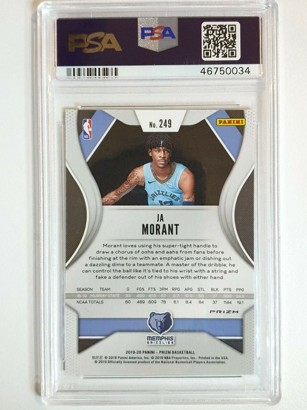 2019 Prizm Ja Morant Rookie #249 RED WHITE BLUE Prizm - PSA 9