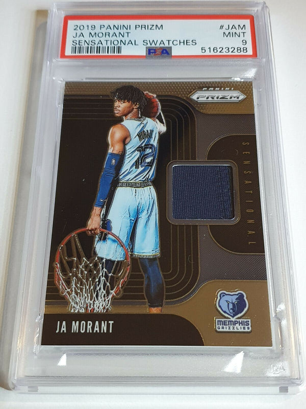 2019 Prizm Ja Morant Rookie #JAM Sensational Swatches Jersey Patch - PSA 9