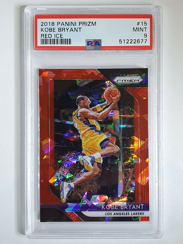 2018 Panini Prizm Kobe Bryant #15 RED ICE Prizm - PSA 9