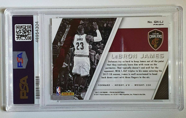 2017 Panini Prizm Lebron James #GH-LJ Get Hyped FAST BREAK - PSA 9