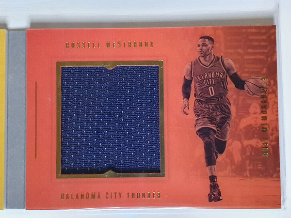 2016 Preferred Kevin Durant & Russell Westbrook - Game Worn Jersey Booklet /149