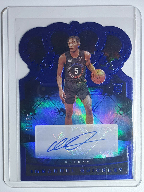 2020 Crown Royale Immanuel Quickley Rookie Auto BLUE /75 - Ready for Grading