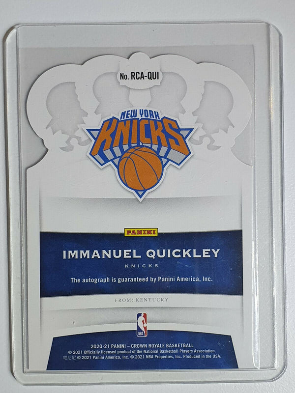 2020 Crown Royale Immanuel Quickley Rookie Auto BLUE /75 - Ready for Grading