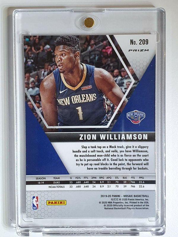 2019 Panini Mosaic Zion Williamson Rookie #209 RED WAVE Prizm