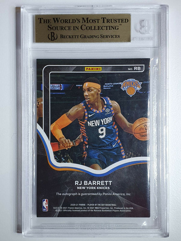 2020-21 Panini Player of the Day RJ Barrett Auto /30 - BGS Graded Autograph