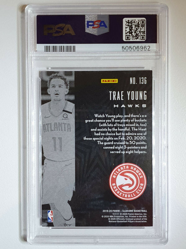 2019 Panini Illusions Trae Young #136 Trophy Collection RED /99 - PSA 9 (POP 1)