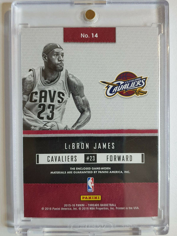 2015 Threads Lebron James Game Worn Jersey /199 TRIPLE PATCH - Ready to Grade