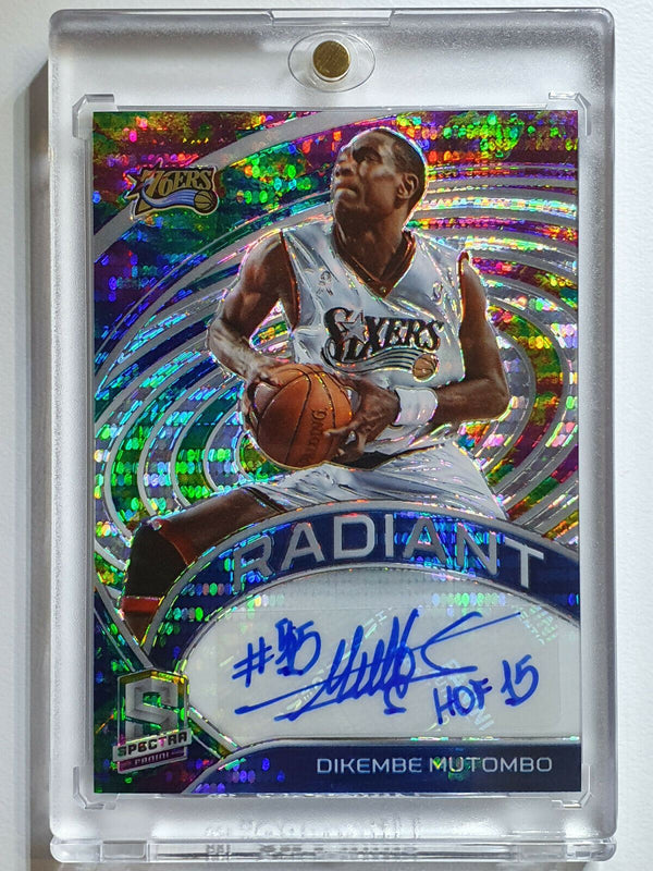 2020 Spectra Dikembe Mutombo AUTO ASTRAL /35 Prizm Autograph - Rare