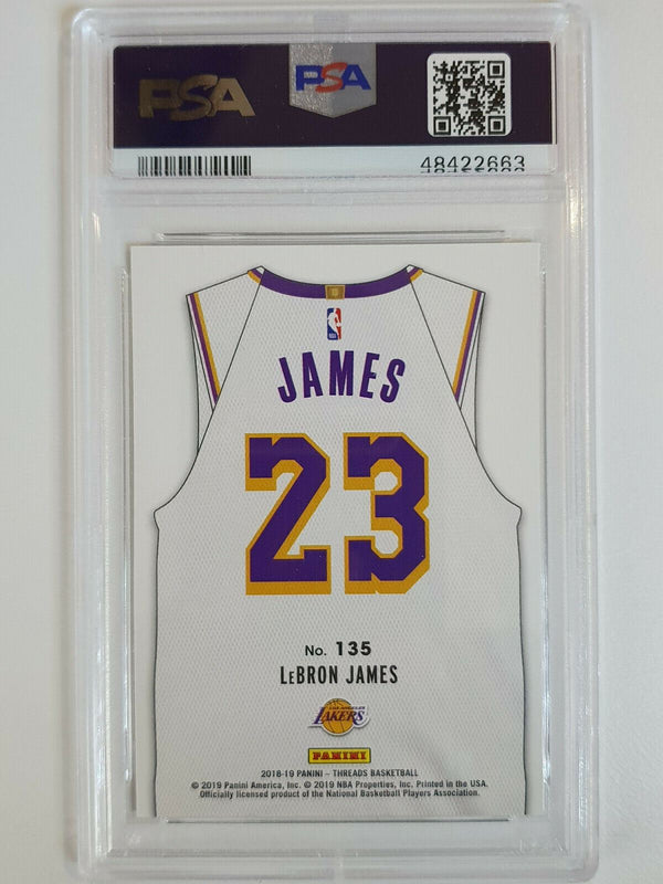 2018 Panini Threads Lebron James #135 DAZZLE Prizm - PSA 9 (POP 24)