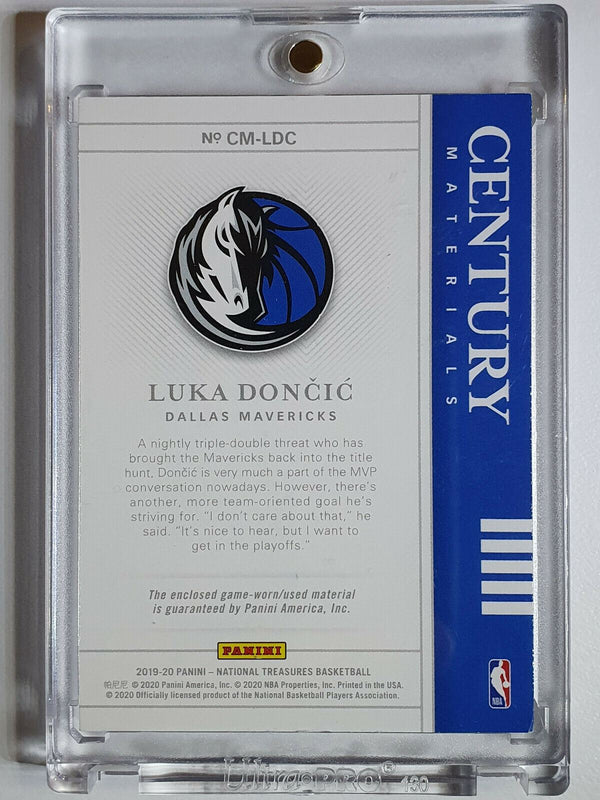 2019 National Treasures Luka Doncic #PATCH /99 Game Worn Jersey Ready to Grade